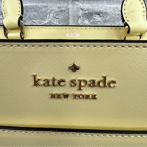 Kate Spade Staci Medium Satchel Crossbody In Lemon Fond - Picture 2 of 10